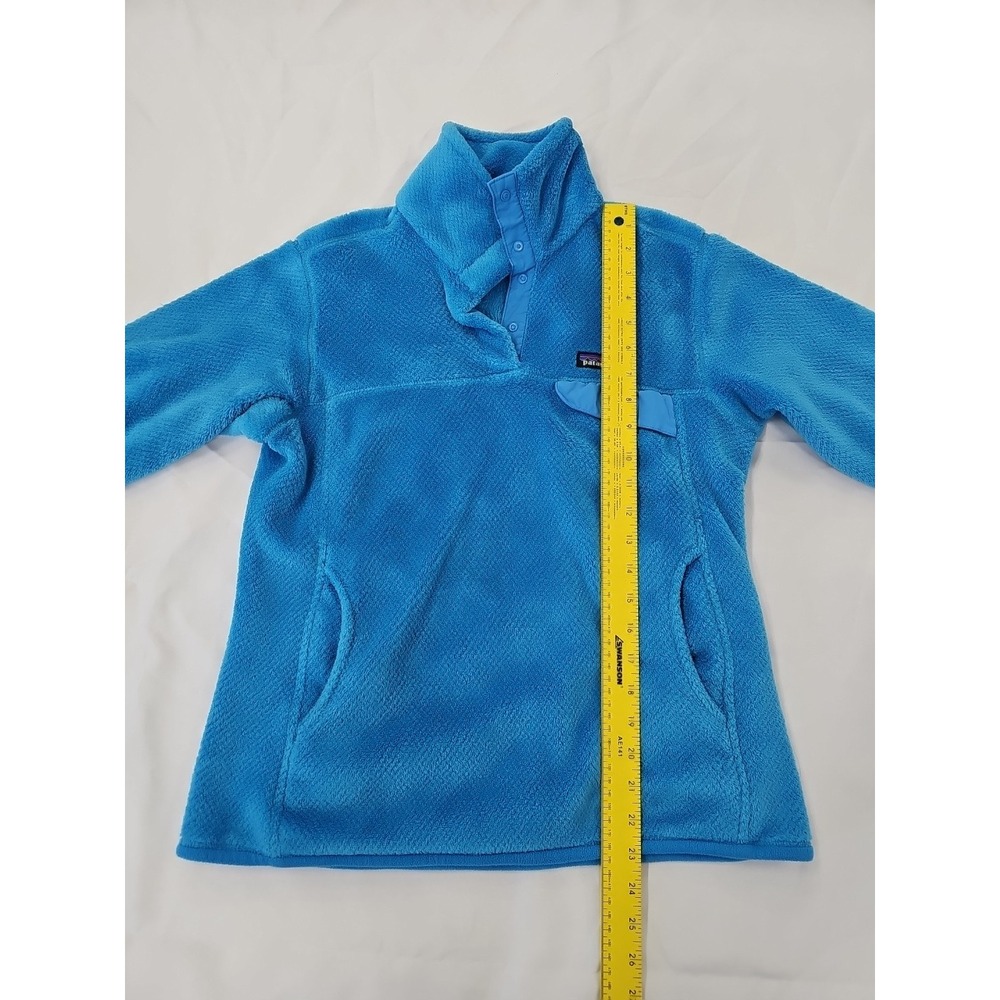 PATAGONIA Polartec ReTool Fleece 1/4 Snap-T Pullover Jacket Blue Womens Med.